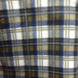 Neutral and Blue Plaid Anti Pill Plaid Fleece Fabric,