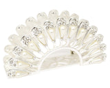 Silver Metal Wedding Napkin Holder with Pearls 5.75 Inch