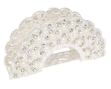 Silver Wedding Napkin Holder with Pearls 5.75 Inch