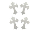 11" x 7.5" Silver Decorative Glitter Foam Cross Cutouts - Pack of 12