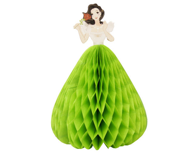 5.5" Apple Green Quinceañera Paper Doll Favor – Pack of 12