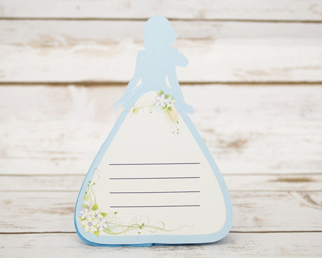 5.5" Turquoise Quinceañera Paper Doll Favor – Pack of 12