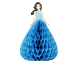 5.5" Turquoise Quinceañera Paper Doll Favor – Pack of 12