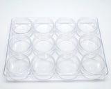 1.75" Diameter Clear Round Acrylic Gift Favor Box - Pack of 12