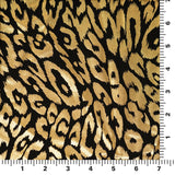 Foiled Spandex Madagascar Cheetah Print