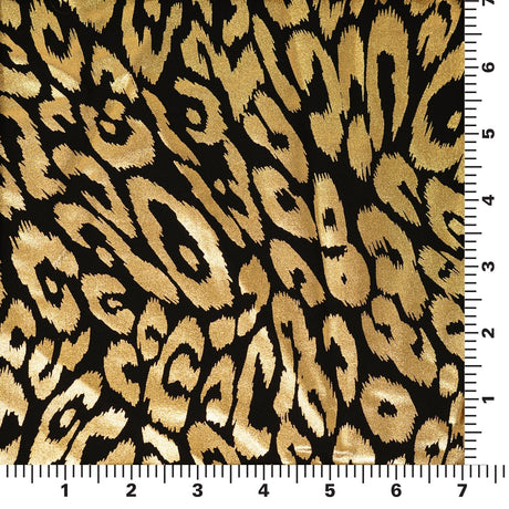 Foiled Spandex Madagascar Cheetah Print