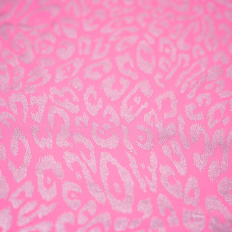 Madagascar Foiled Spandex Fabric - Cheetah Print, 58" Width (1 Yard)