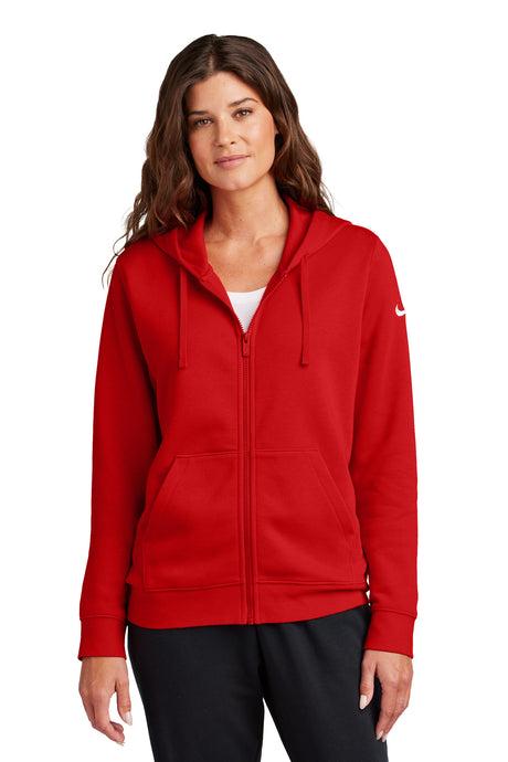 Nike Women's Club Fleece Sleeve Swoosh Full-Zip Hoodie