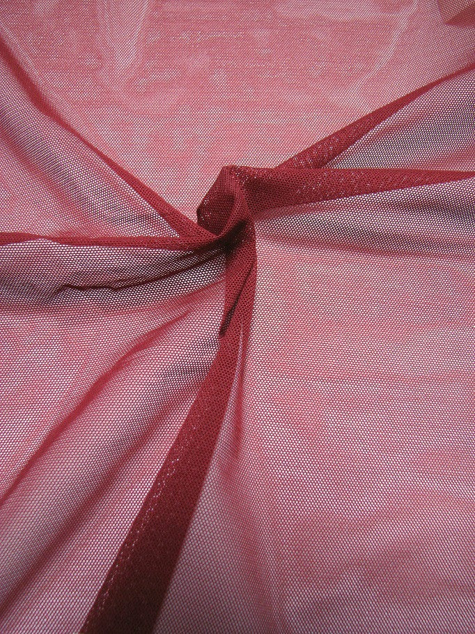 Solid Mesh Nylon Spandex Fabric - Lilac, Purple, Burgundy, Lime Green, Baby Blue, Hot Pink, Violet, Black, 58" Width