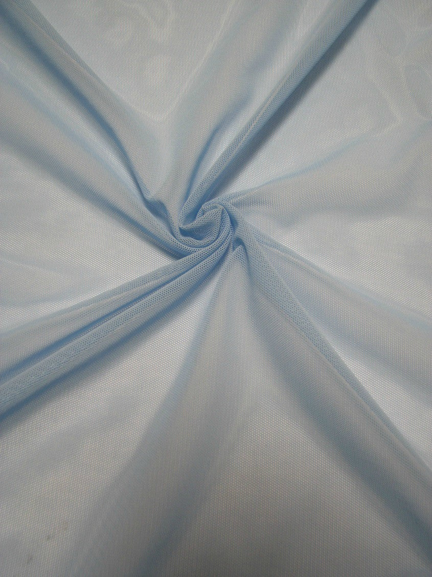 Solid Mesh Nylon Spandex Fabric - Lilac, Purple, Burgundy, Lime Green, Baby Blue, Hot Pink, Violet, Black, 58" Width