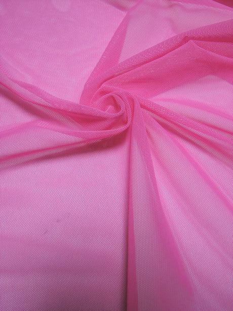 Solid Mesh Nylon Spandex Fabric - Lilac, Purple, Burgundy, Lime Green, Baby Blue, Hot Pink, Violet, Black, 58" Width