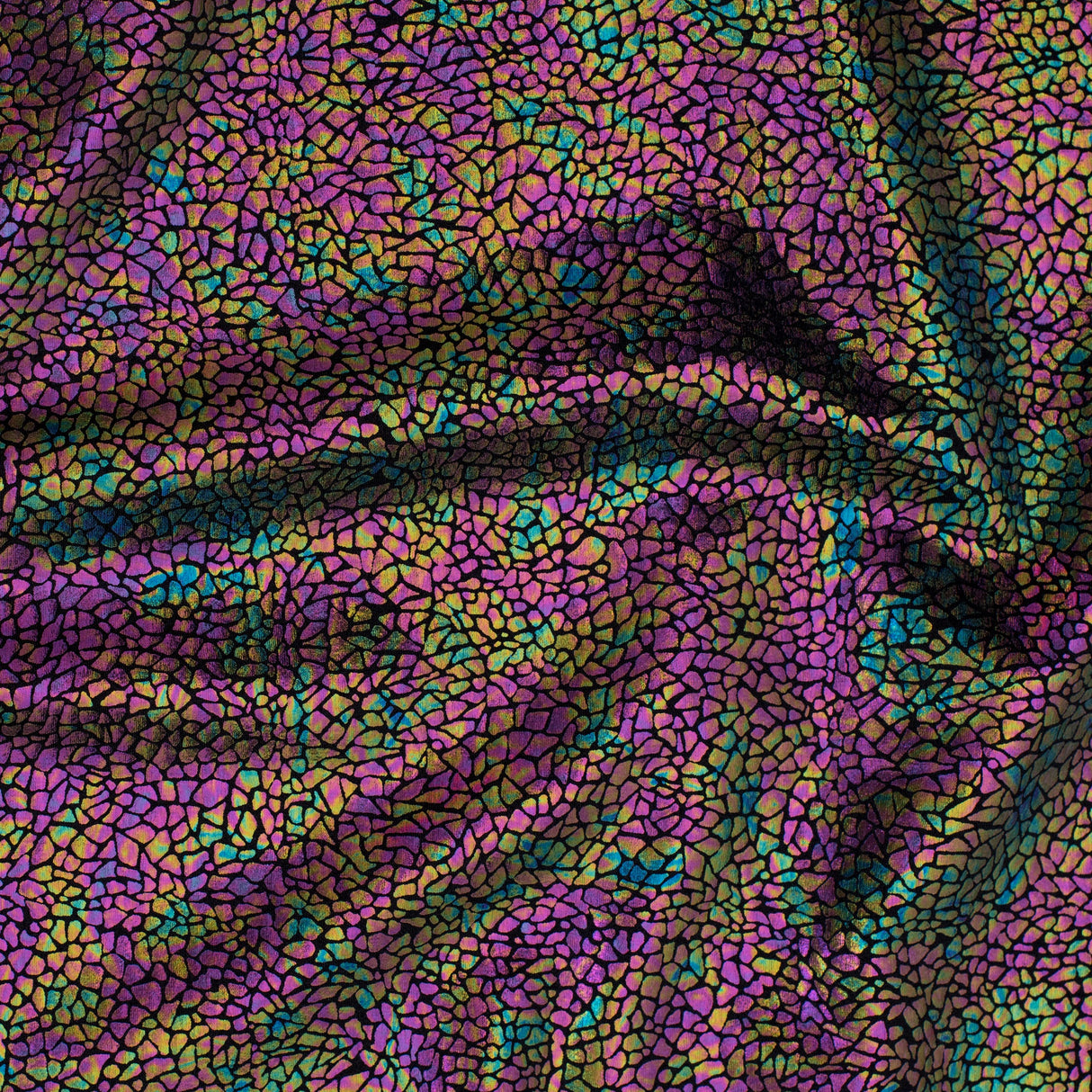 Nylon Spandex Holographic Snake Fabric 60"
