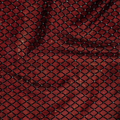 Nylon Spandex Diamond Flocking Hologram Fabric