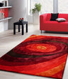 Soft Plush Fluffy Circle Design Polyester Fabric - Shag Area Rug, Circle Design, 7'6" X 10'3" (1 Piece)
