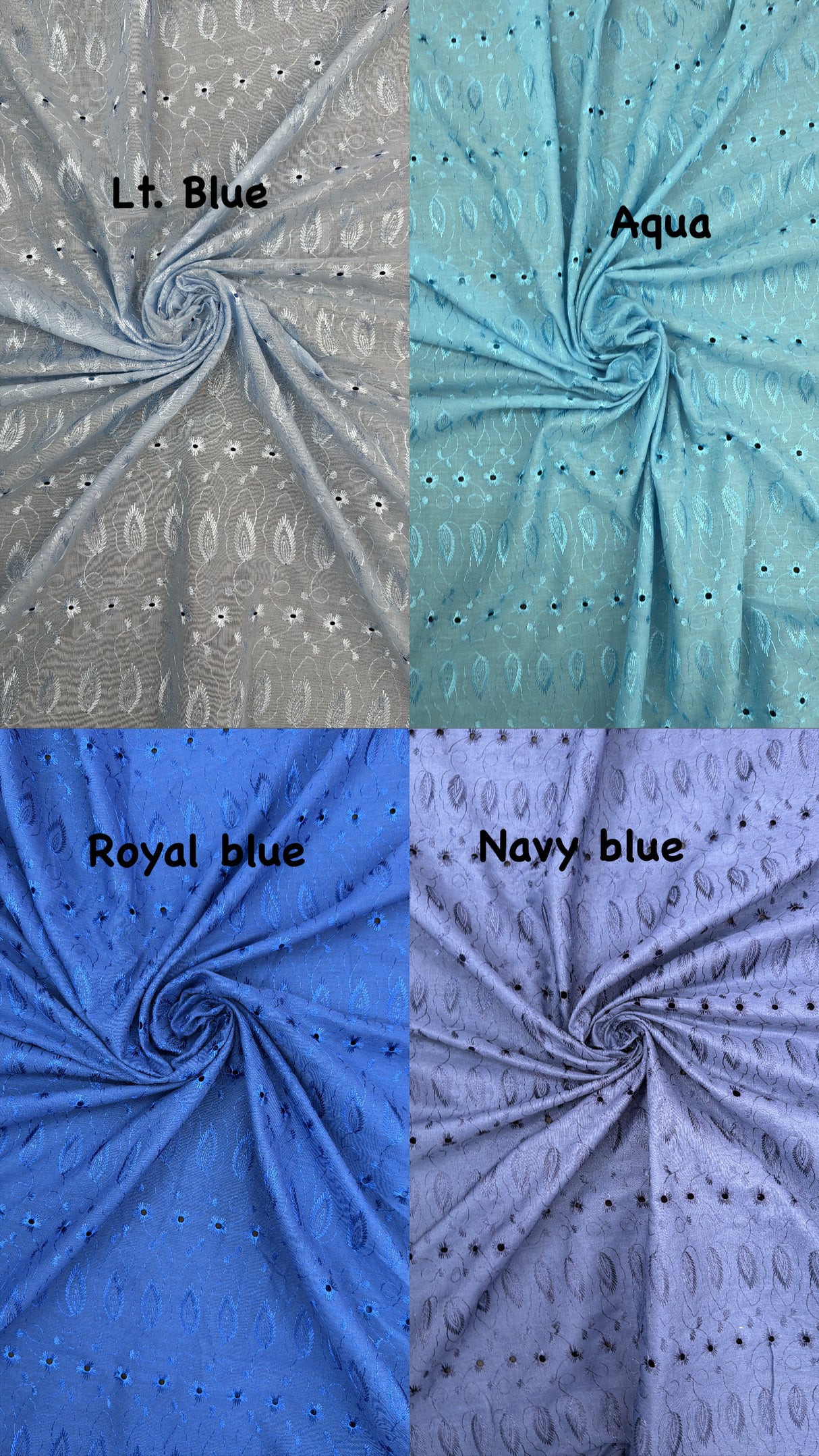 Lt Yellow Medium Eyelet 80% Polyester 20% Cotton Fabric - Light Yellow, Small Eyelets, 41"-42" Width