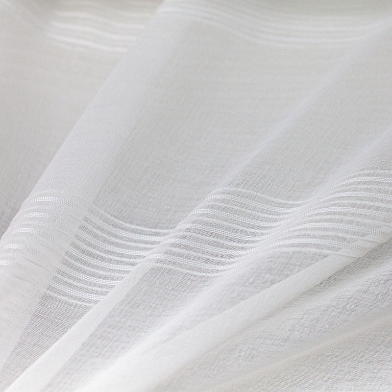 Nolan Fabric Polyester Fabric - Striped Sheer, 110" Width (1 Yard)