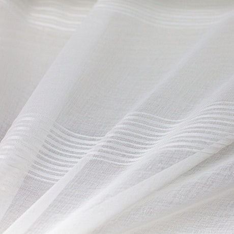 Nolan Fabric Polyester Fabric - Striped Sheer, 110" Width (1 Yard)