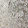 Nora Floral Print Jacquard Polyester Linen Viscose Fabric - Ecru, Beige, Gray, Pewter, 55" Width (1 Yard)