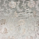 Nora Floral Print Jacquard Polyester Linen Viscose Fabric - Ecru, Beige, Gray, Pewter, 55" Width (1 Yard)