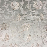 Nora Floral Print Jacquard Polyester Linen Viscose Fabric - Ecru, Beige, Gray, Pewter, 55" Width (1 Yard)