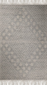 Noor Collection Wool Cotton Polyester Rug - Natural Beige Modern Bohemian, 9' X 12' (1 Unit)