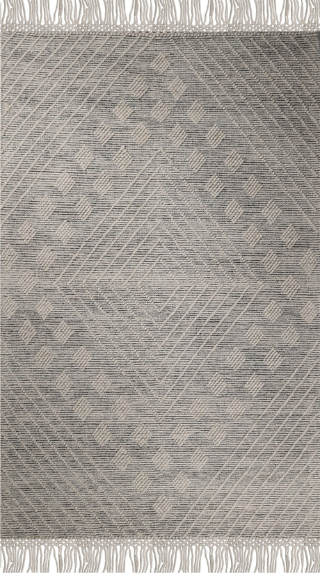 Noor Collection Wool Cotton Polyester Rug - Natural Beige Modern Bohemian, 9' X 12' (1 Unit)