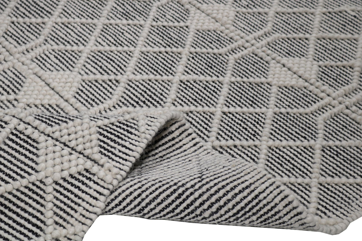 Noor Rug Collection Wool Blend Fabric - Bohemian Textured, Natural Colors, 9' X 12' (1 Piece)