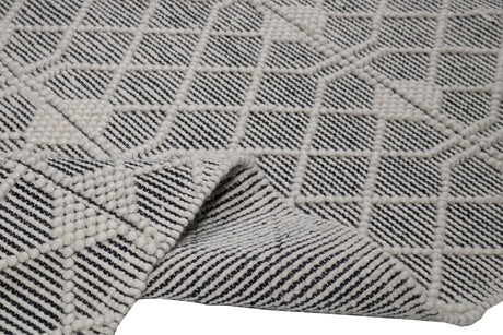 Noor Rug Collection Wool Blend Fabric - Bohemian Textured, Natural Colors, 9' X 12' (1 Piece)