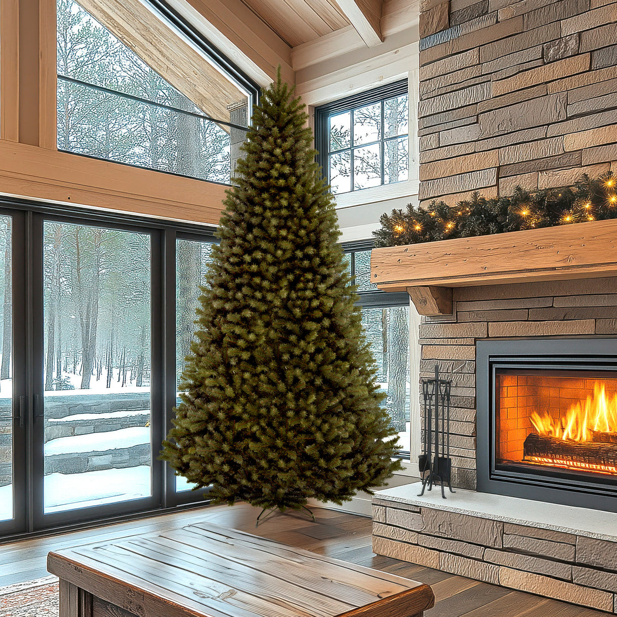 10ft North Valley Spruce Artificial Christmas Tree with Full Branch Design