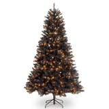 6 ft. Pre-Lit Black Spruce Halloween Tree with White Light