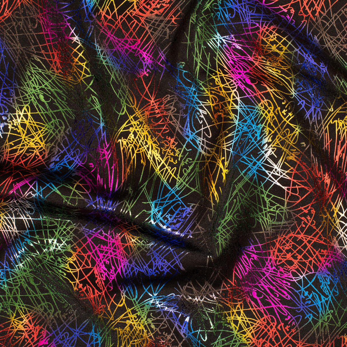Nylon Spandex Fabric Dancing Splash Hologram Foil