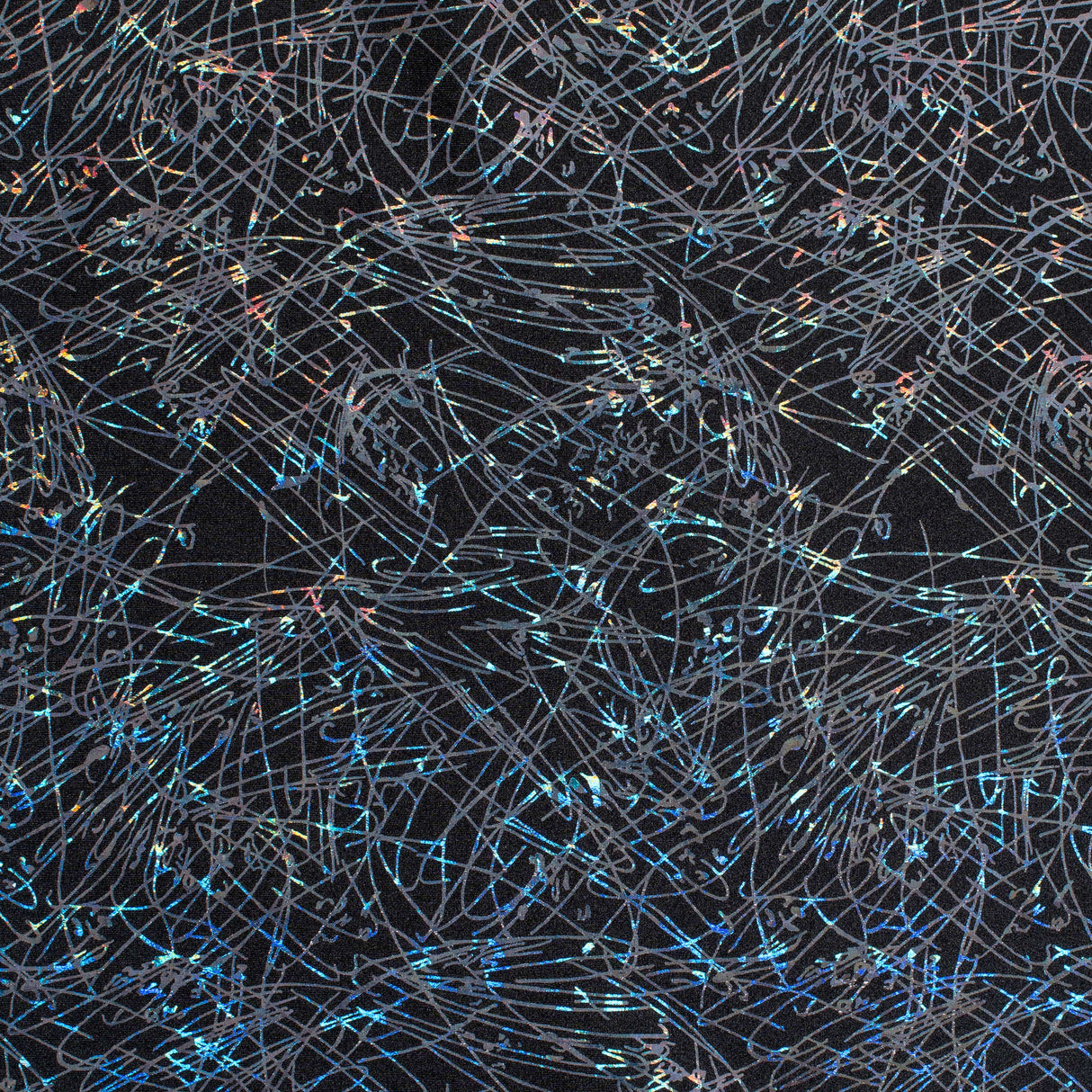 Nylon Spandex Fabric Dancing Splash Hologram Foil