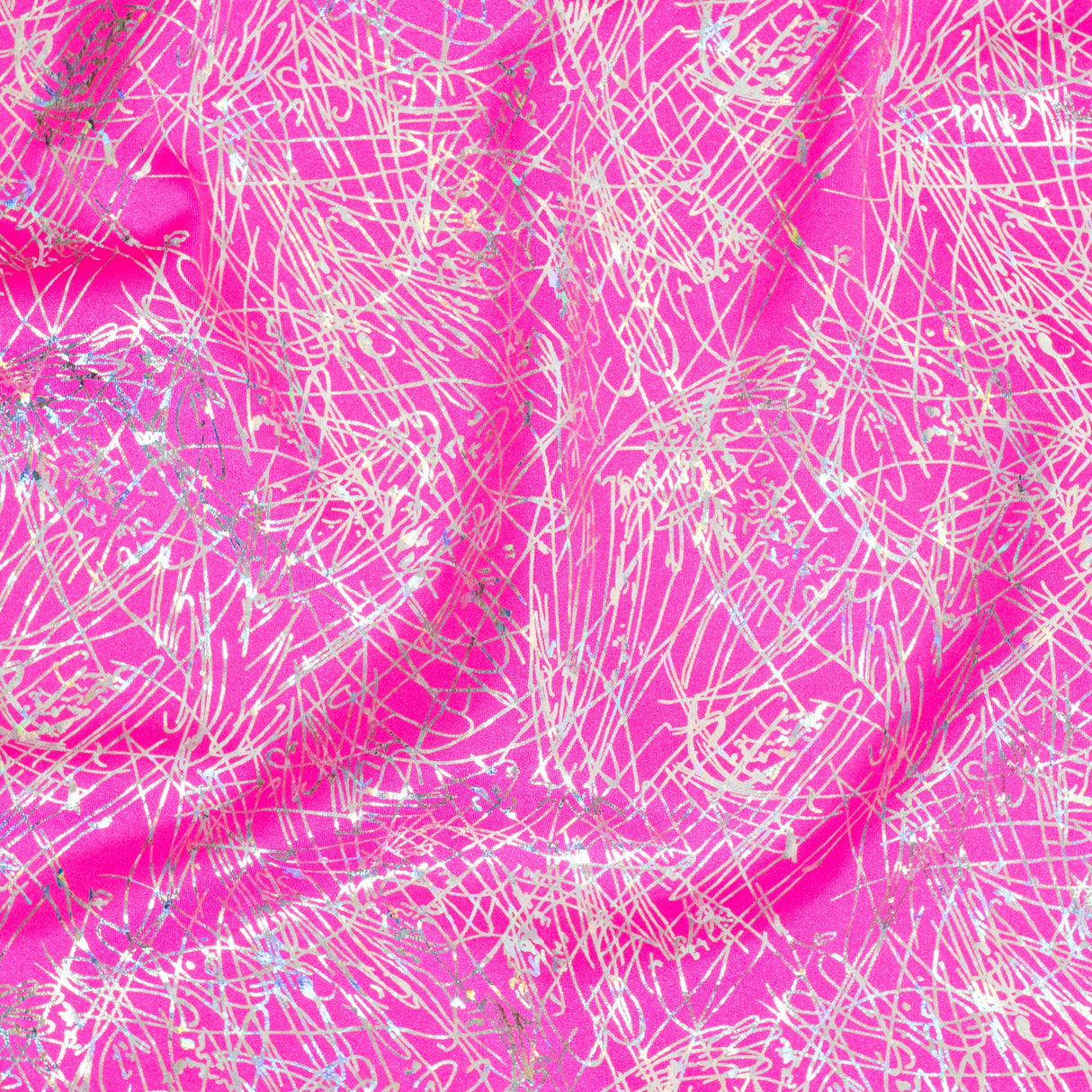 Nylon Spandex Fabric Dancing Splash Hologram Foil