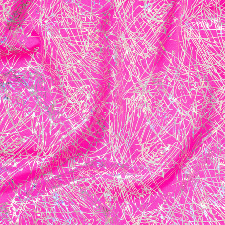 Nylon Spandex Fabric Dancing Splash Hologram Foil