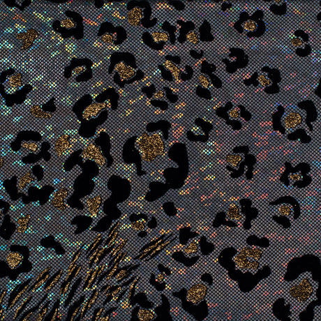Leopard Flocked 4-Way Stretch Nylon Spandex Fabric