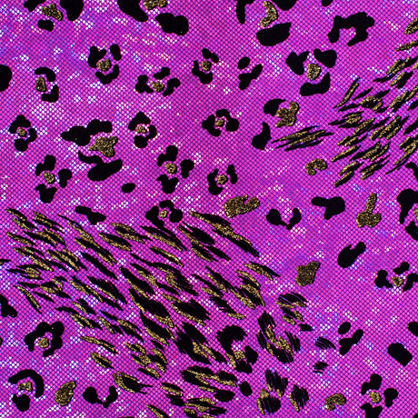 Leopard Flocked 4-Way Stretch Nylon Spandex Fabric