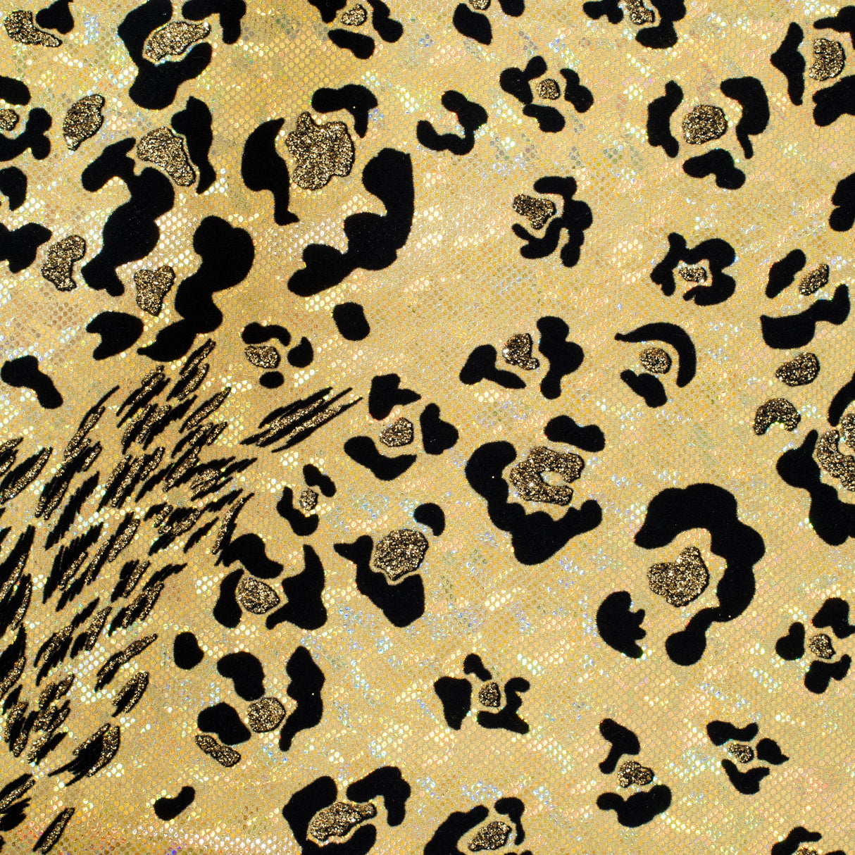 Leopard Flocked 4-Way Stretch Nylon Spandex Fabric