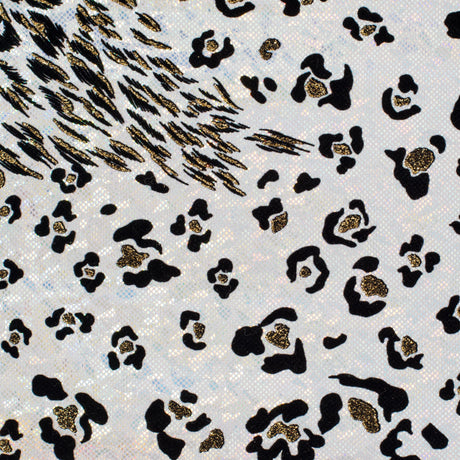 Leopard Flocked 4-Way Stretch Nylon Spandex Fabric