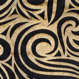 Nylon Spandex Paisley Foggy Foil Fabric