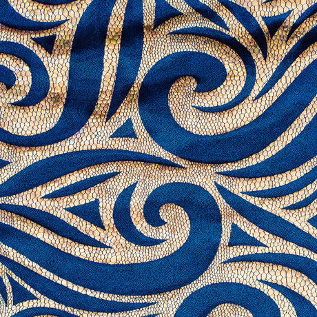 Nylon Spandex Paisley Foggy Foil Fabric