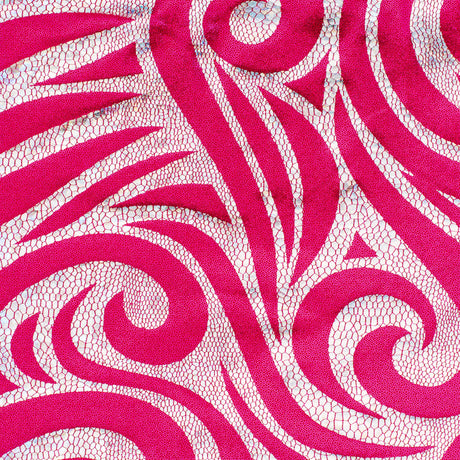 Nylon Spandex Paisley Foggy Foil Fabric