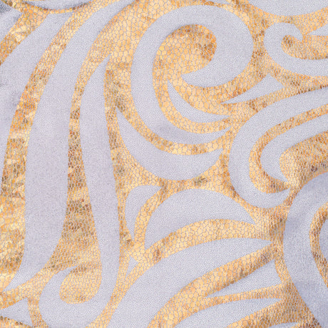 Nylon Spandex Paisley Foggy Foil Fabric