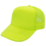 Trucker Hats Caps Fabric - Neon Yellow, Adjustable (1 Piece)