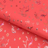 Unicorns Foil In Pink Printed Nylon Spandex Fabric - Pink Unicorn Foil Print, 57" Width (1 Yard)