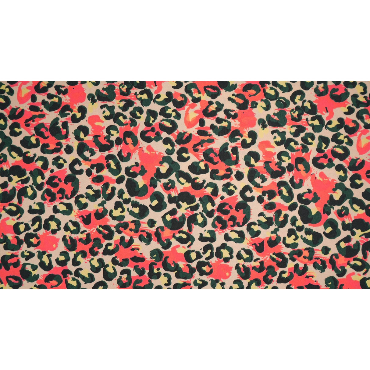 Printed Spandex Fabric Brown Pink Leopard
