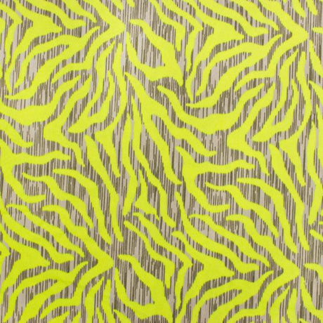 Neon Tiger Printed Nylon Spandex Fabric - Leopard Print, 55/56" Width, 200 GSM (1 Yard)