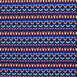 Printed Spandex Diamond Triangle Blue
