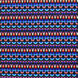 Diamond Triangle Printed Nylon Spandex Fabric - Blue Triangle Print, 55/56" Width (1 Yard)