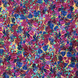 Purple Floral Plant Printed Nylon Spandex Fabric - Purple Floral Print, 55/56" Width (1 Yard)