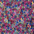 Purple Floral Plant Printed Nylon Spandex Fabric - Purple Floral Print, 55/56" Width (1 Yard)